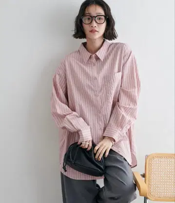 [ 택 포함 새상품 ] DISCOAT 더블 스트라이프 셔츠