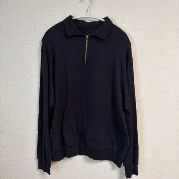 23ss 코튼 실크 저지 하프 지퍼 맨투맨