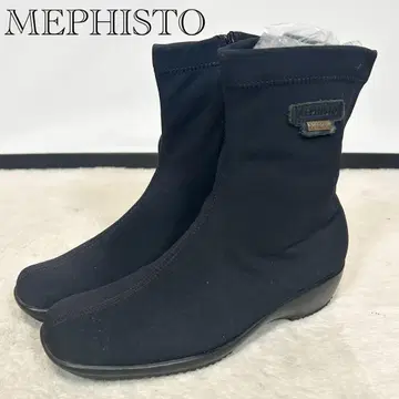 새상품급 MEPHISTO 스트레치 부츠 블랙 GORE-TEX 사이드 지퍼