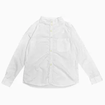 니시카 nisica 가슴 포켓 짧은 기장 박스 노카라 셔츠 긴팔 블라우스