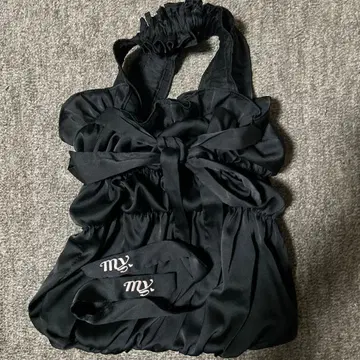 mieya mieya 숄더백 블랙 리본