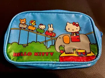 새상품 헬로키티 비닐 케이스 화장품 파우치 펜 케이스 레트로