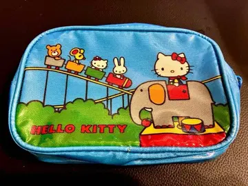 새상품 헬로키티 비닐 케이스 화장품 파우치 펜 케이스 레트로