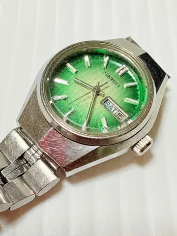 SEIKO 자동 와인딩 시계 그린 다이얼