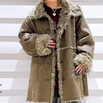 JEANASIS 리버서블 무스탕 퍼 블루종