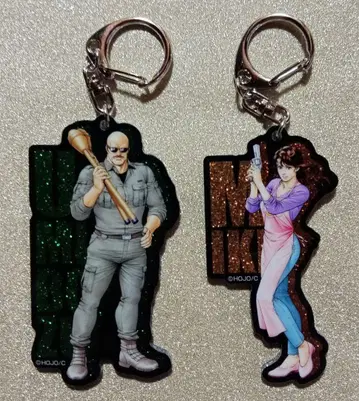 [ 미사용 새상품 ] 시티헌터 대원화전 아크릴 키링 2 우윳빛깔 & 미키