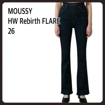 MOUSSY 스트레치 있음 플레어 청바지 데님 다크 네이비