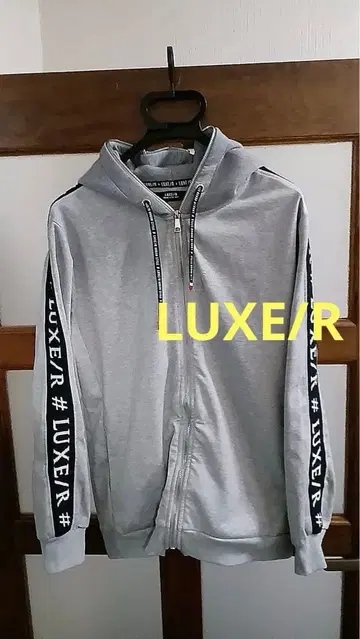 LUXE/R 러그 그레이 풀 집업 후드티