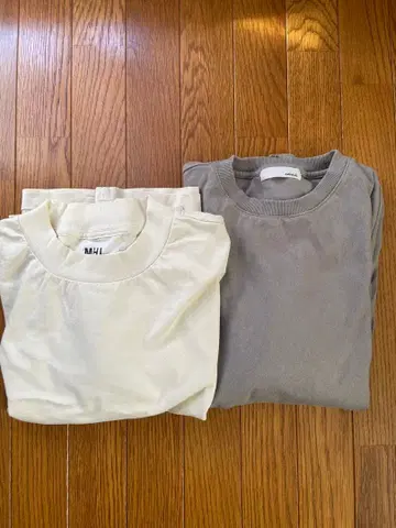 MHL 아이보리 와 그레이 2장 세트 트레이닝복 마가렛호웰