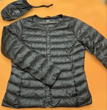 세탁 완료 수납 봉투 포함 유니클로 울트라 라이트 다운 베스트 블랙 M