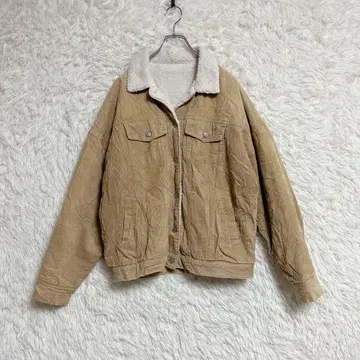 [ Riche glamour ] 코듀로이 보아 자켓 M 오버 사이즈