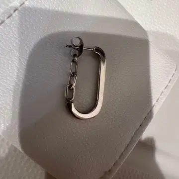 한쪽 귀 판매 실버 체인 포함 후프 귀걸이