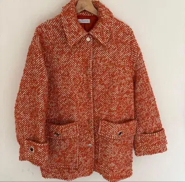 가격 인하! MAISON SPECIAL 오렌지 트위드 자켓