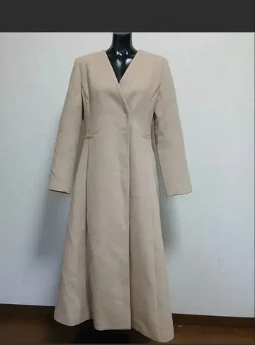 셀포드 플레어 노카라 코트 36 베이지