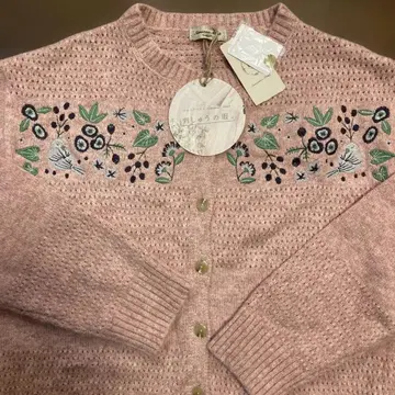 사만사 모스모스 아카베리아스 자수 니트 가디건 *핑크