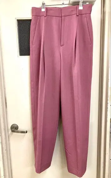 [ 새상품급 ] ROKU 6 로쿠 더스티 핑크 울 슬랙스 38