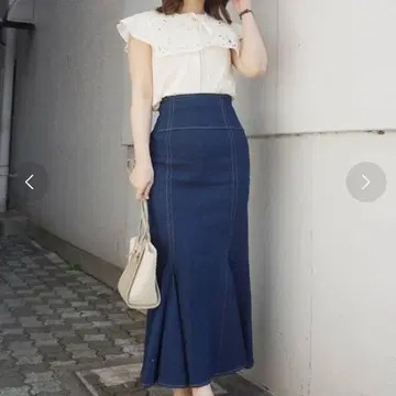 MERCURY DUO 스트레치 데님 머메이드 스커트 (인디고)