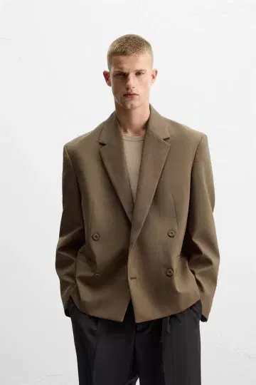 ZARA 크롭 테일러드 자켓 M