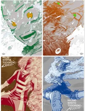 나의 히어로 아카데미아 원화전 A2 아트 포스터 4장 세트