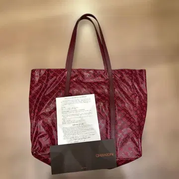 GHERARDINI 버건디 토트백
