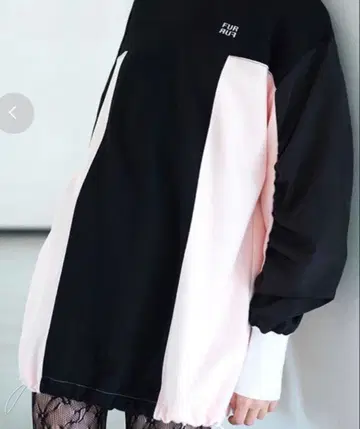 FURFUR 바이컬러 오버 맨투맨