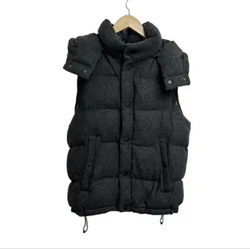 NANO UNIVERSE 후드 부착 그레이 다운 베스트