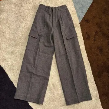 [ Spick & Span 울 카고 팬츠 38 그레이 와이드 ]