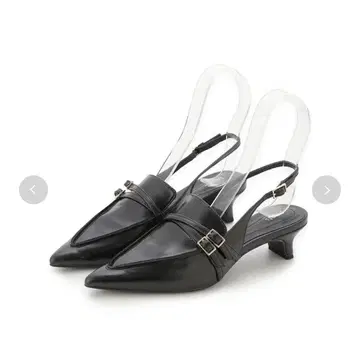 SNIDEL 라인 로퍼 힐 펌프스