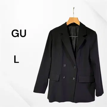 GU 지유 테일러드 더블 브레스트 자켓 블랙 L