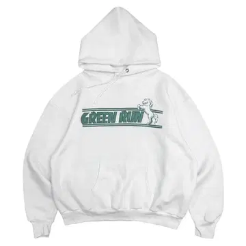 80s 빈티지 후드 맨투맨 기업 로고 말 화이트 USA제