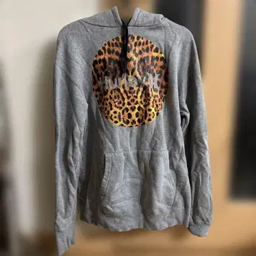 Hurlay 하레이 서핑 레오파드 무늬 풀오버 후드티 그레이