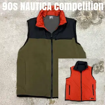 90s NAUTICA 노티카 리버서블 플리스 베스트 나일론 베스트