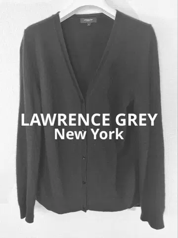 LAWRENCE GREY N.Y. 캐시미어 100% 가디건 블랙 L