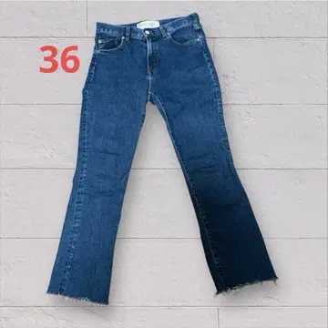 이에나 부츠컷 데님 블랙 블랙 36