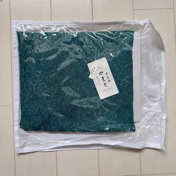 기모노 야마토 오비아게 파랑 그린 성인식 실크 100%