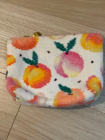 FEILER 러브러리 피치 도트 파우치 L 페일 애프리콧