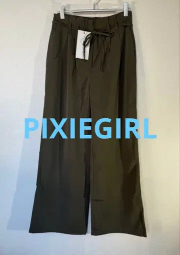 PIXIEGIRL 와이드 팬츠 카키색 폴리에스테르 100% [ 새상품 ]