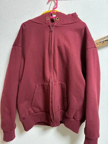 CAMBER 버건디 풀 집업 후드티 XL