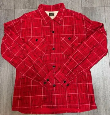 [ 가격 인하 ] 텐더 로인 체크 셔츠 빨간색