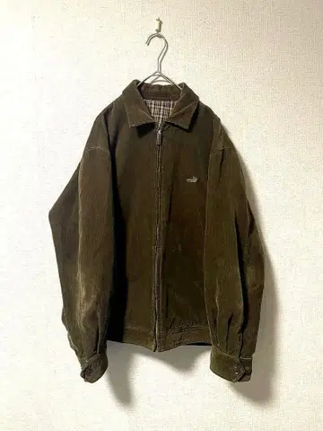 크로커다일 코듀로이 스윙탑 자켓 올리브 그린