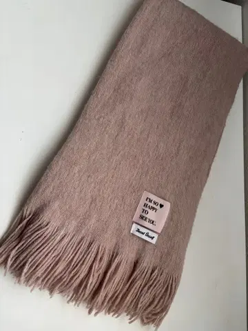 Treat urself 트리트유어셀프 머플러 핑크 귀여운