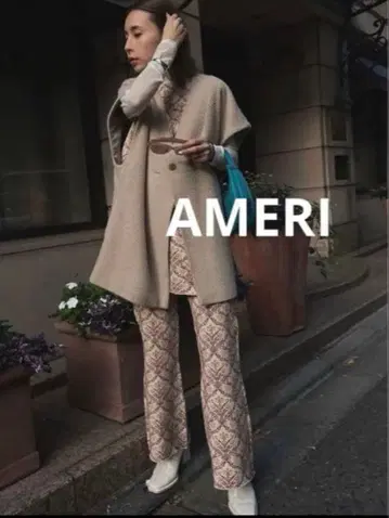 AMERI 자카드 니트 셋업 니트 베스트 니트 팬츠