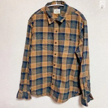 mutual weave 체크 무늬 긴팔 셔츠 플란넬 셔츠 L 사이즈