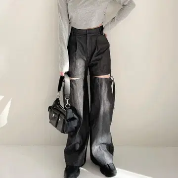 Heather 헤더 2way 슬릿 디자인 팬츠