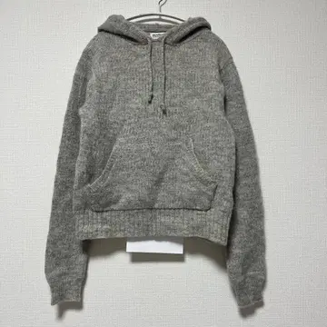 BEAMS BOY 빔즈 보이 울 니트 후드티 그레이