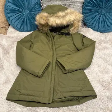 [ 미사용 새상품 ] adidas 다운 카키 후드 부착 아우터 자켓