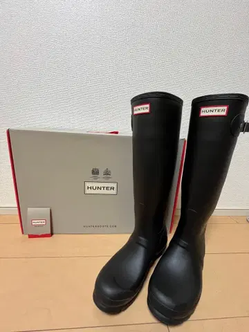 [ 새상품급 ] HUNTER 헌터 레인 롱 부츠 블랙 장화 25cm