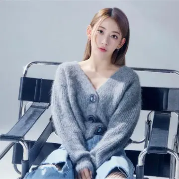 릴리 브라운 캔디 스톡 빅 비쥬 버튼 가디건