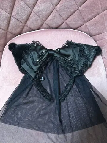 산리오 퓨로랜드 쿠로미 베일 튤 머리띠