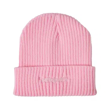 projectR 니트 모자 핑크 발렌타인